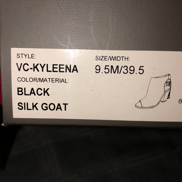 VINCE CAMUTO Kylenna Black Open Toe Ankle Booties - Picture 8 of 8